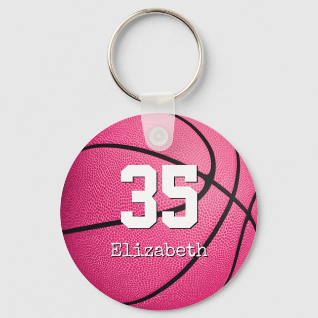 Porte-clés cadeaux personnalisés de basket-ball pour filles r (Recto)