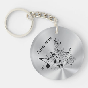 Porte-clés Cadeaux personnalisés de note de musique avec