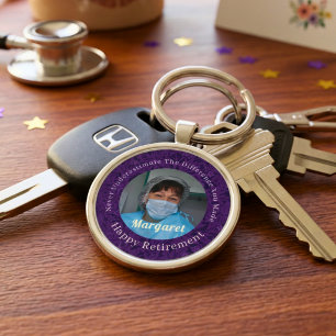 Porte-clés Cadeaux Personnalisés de Retraite pour Infirmière