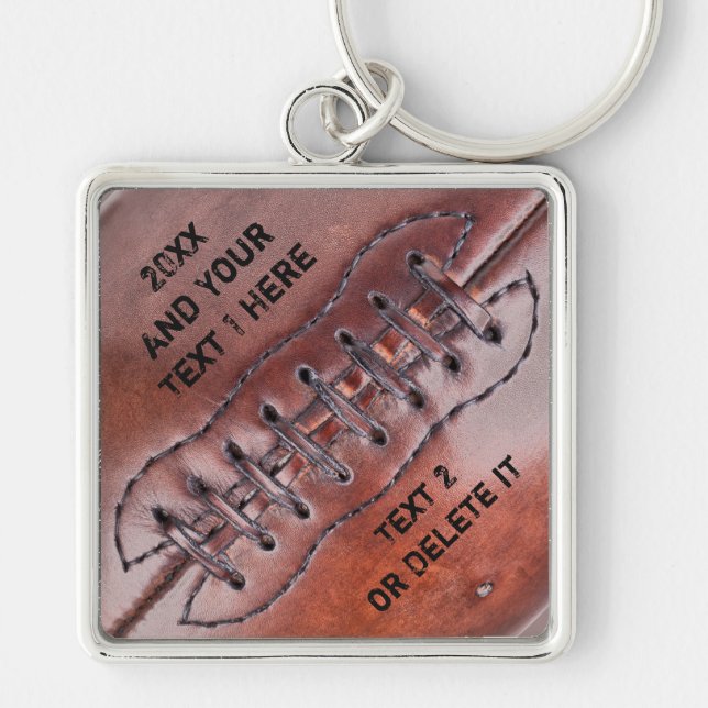 Porte-clés Cadeaux personnalisés d'équipe de football vintage (Devant)