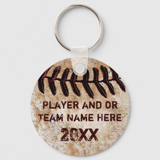 PORTE-CLÉS CADEAUX PERSONNALISÉS ÉQUIPE DE BASE-BALL PAS CHER (Recto)