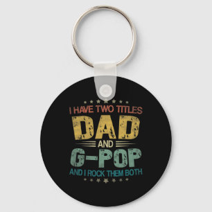 Porte-clés Cadeaux pour hommes J'ai deux titres Papa et G-pop