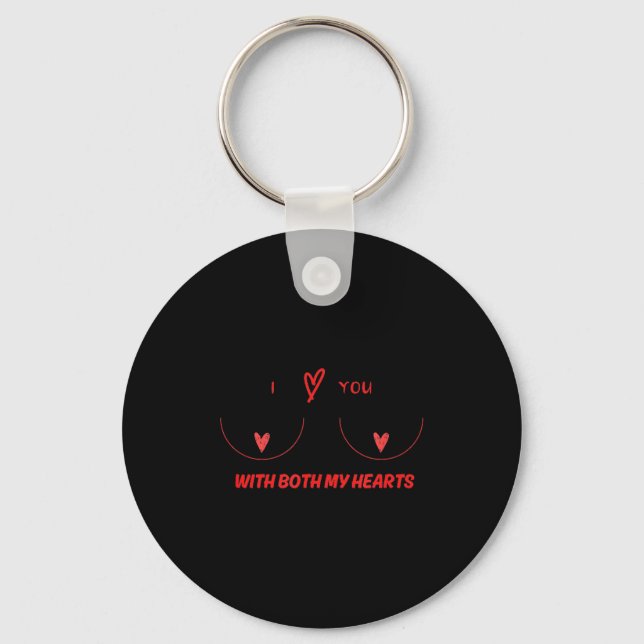 Porte-clés Cadeaux pour lui Funny Valentines pour petit ami v (Recto)