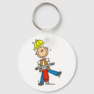 Porte-clés Cadeaux pour ouvrier du bâtiment avec marteau-piqu