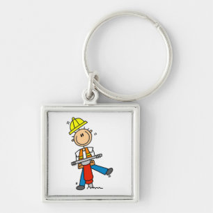 Porte-clés Cadeaux pour ouvrier du bâtiment avec marteau-piqu