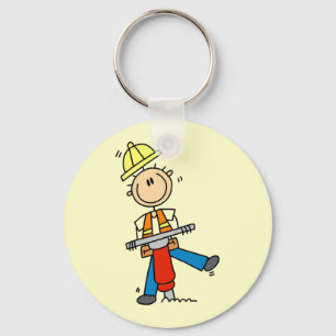 Porte-clés Cadeaux pour ouvrier du bâtiment avec marteau-piqu