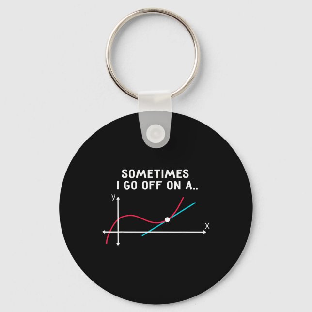 Porte-clés Cadeaux pour prof de maths - Parfois je pars sur u (Recto)