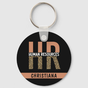 Porte-clés Cadeaux RH Empreintes de léopard RH personnalisés