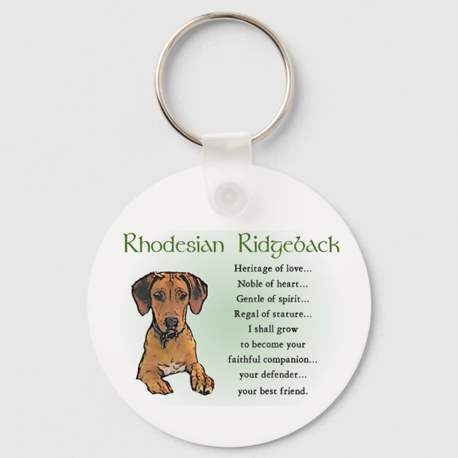 Porte-clés Cadeaux Rhodesian Ridgeback (Recto)