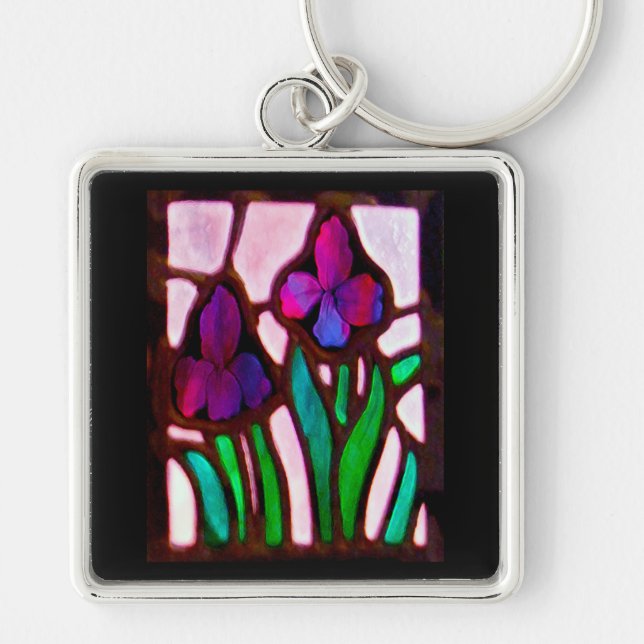 Porte-clés Cadeaux/salutations de fleurs de Tiffany (Devant)