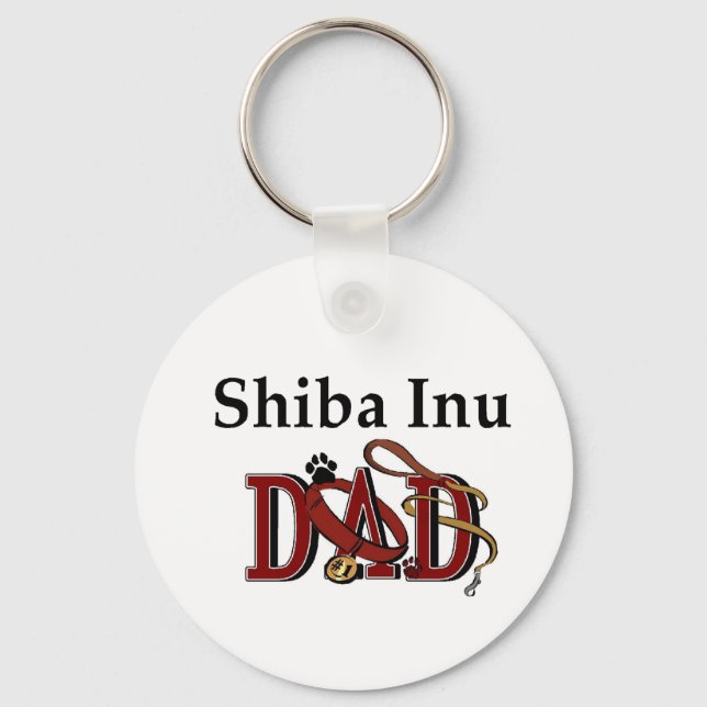 Porte-clés Cadeaux Shiba Inu Papa (Recto)