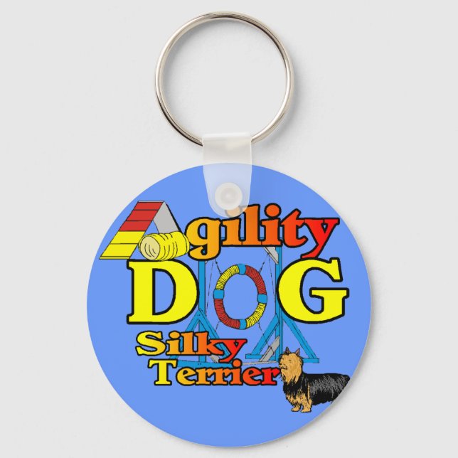 Porte-clés Cadeaux Silky_Terrier_Agility (Recto)
