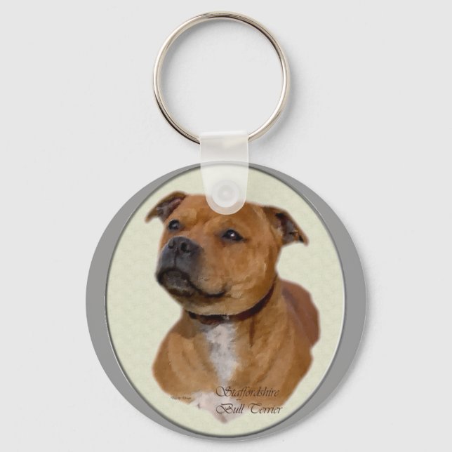 Porte-clés Cadeaux Staffordshire Bull Terrier (Recto)