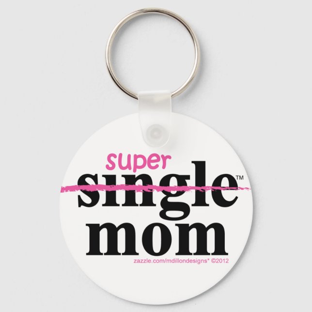 Porte-clés Cadeaux super maman pour mamans simples par MDillo (Recto)