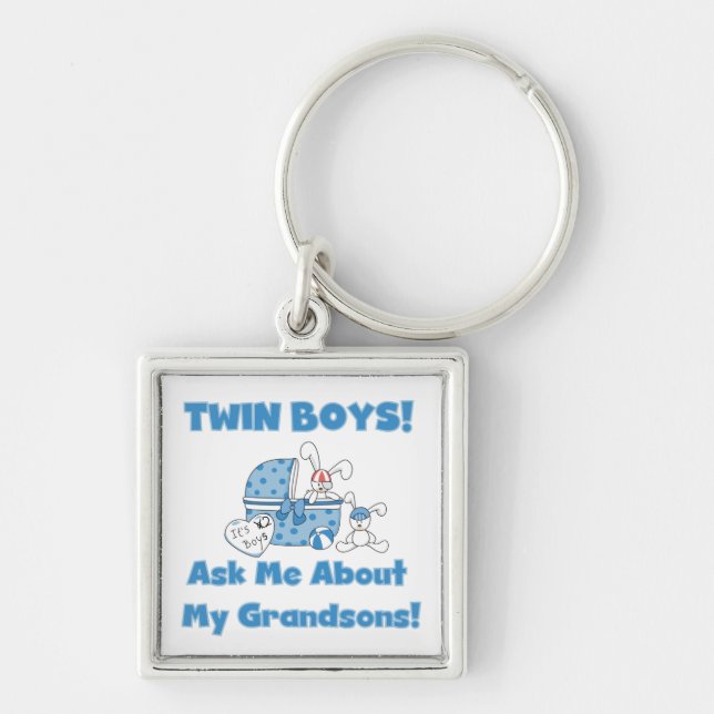 Porte-clés Cadeaux Twin Boy Grandsons (Devant)