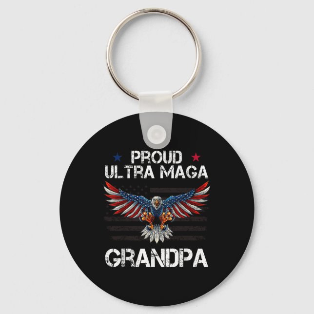 Porte-clés Cadeaux Ultra Grandpa Pour Grandpa Eagle Usa Fl (Recto)