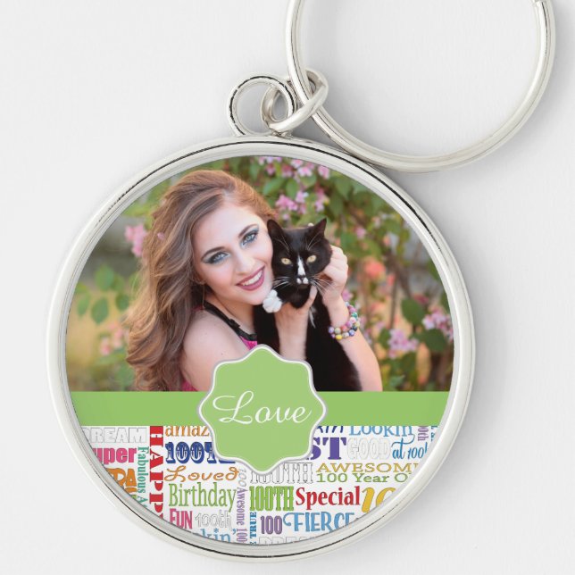 Porte-clés Cadeaux Uniques Et Spéciaux 100e Fête Anniversaire (Devant)