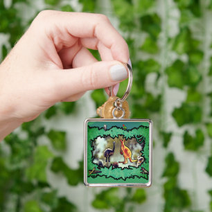 Porte-clés Cadre de broussailles de la faune australienne