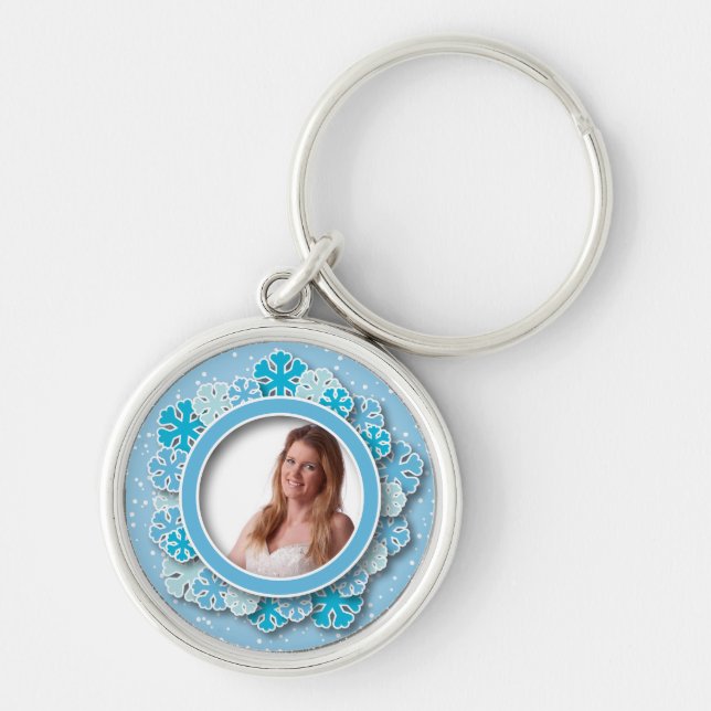 Porte-clés Cadre de flocon de neige (Devant)