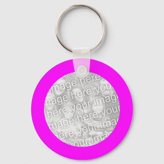 Porte-clés cadre magenta (Recto)