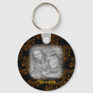Porte-clés Cadre photo Gold Floral Art personnalisé