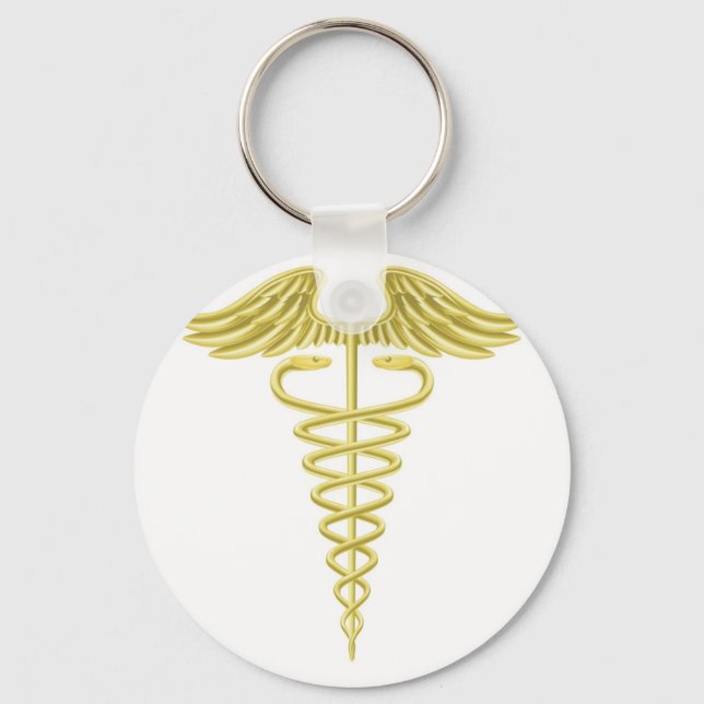 Porte-clés Caduceus or symbole médical (Recto)