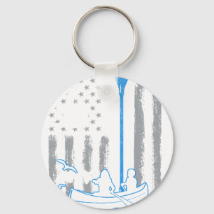 Porte-clés café canoeing- Drapeau américain vintage USA pour 