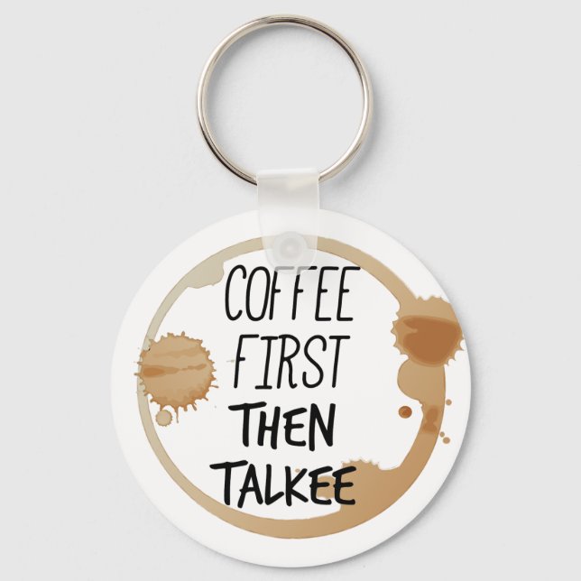 Porte-clés Café D'Abord Puis Talkee Talkee Talking Mug Stains (Recto)
