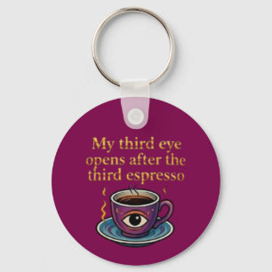 Porte-clés Café d'art mystique moderne Ma collection du trois