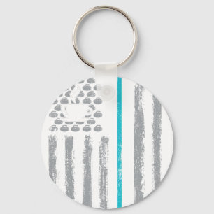 Porte-clés café enroulé- Drapeau américain vintage USA pour b