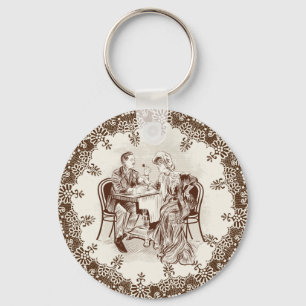 Porte-clés café et amour