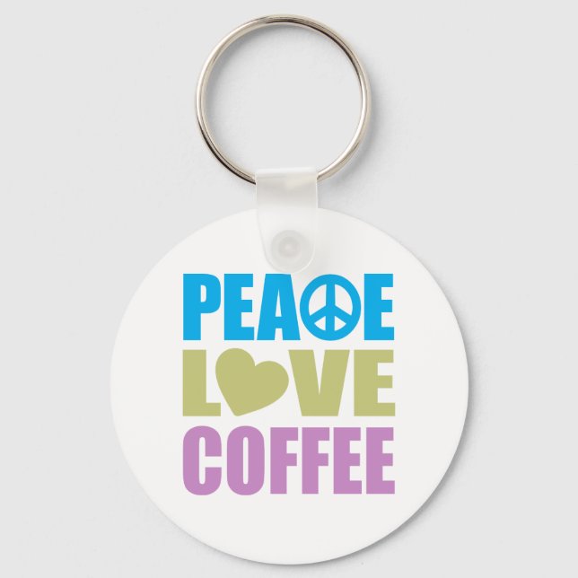 Porte-clés Café Peace Love (Recto)