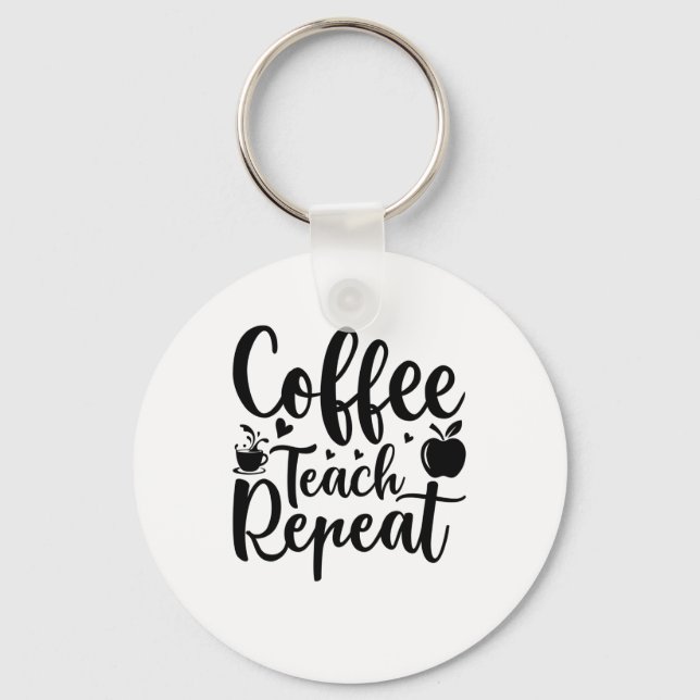 Porte-clés Café Teach Repeat (Recto)