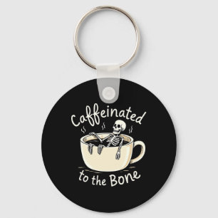 Porte-clés Caféiné Au Bon Drôle Amateur De Café Squelette