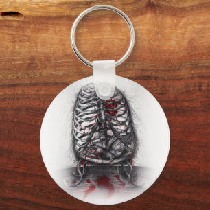 Porte-clés Cage vide Anatomie humaine Côtes Art surréaliste d