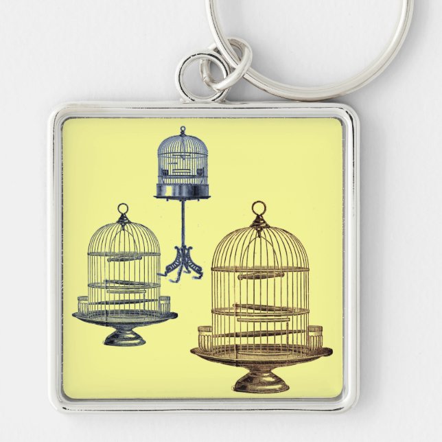 Porte-clés Cages d'oiseaux Vintages (Devant)