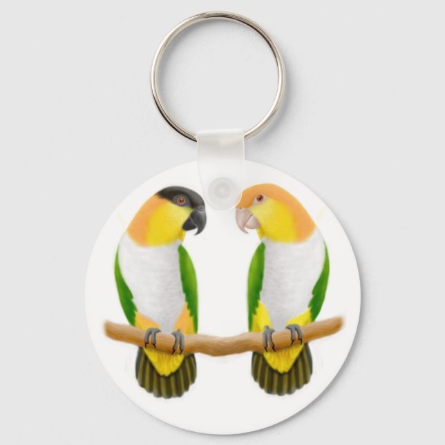 Porte-clés Caique Parrot Love Keychain (Recto)