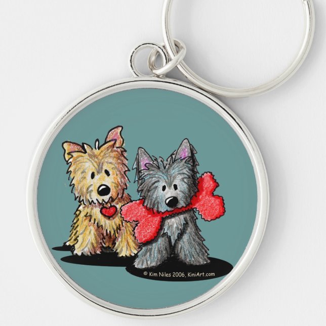 Porte-clés Cairn Terrier Duo (Devant)