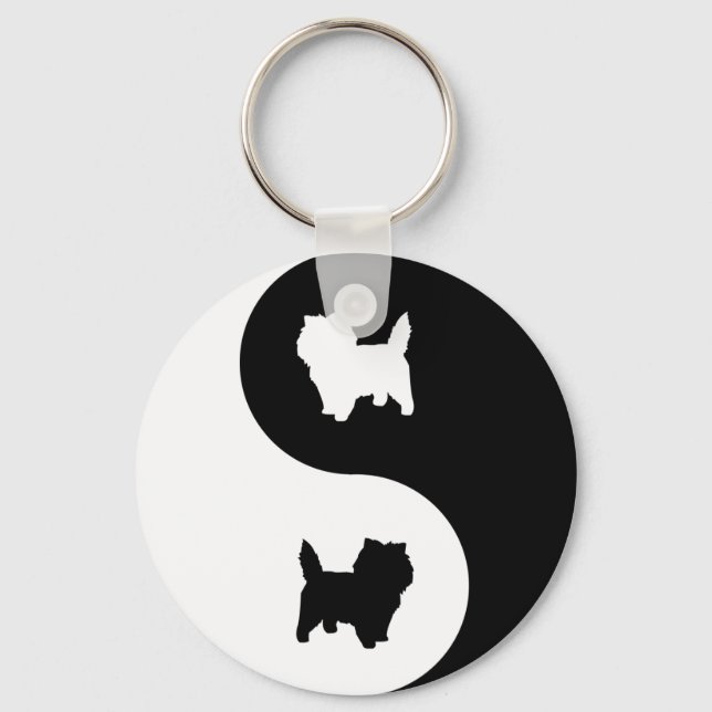 Porte-clés Cairn Terrier Yin Yang (Recto)