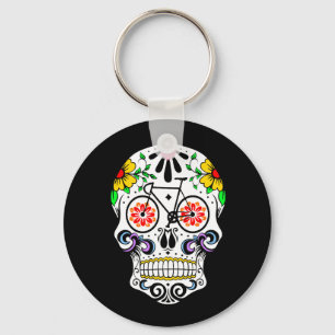 Porte-clés Calavera - Vélo crâne à sucre