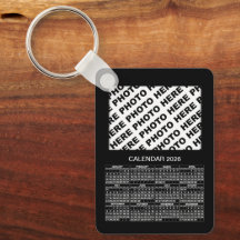 Calendrier 2026 Ajouter 2 Photos Porte - clé métal