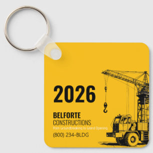 Porte-clés Calendrier de construction   Grue jaune et noire