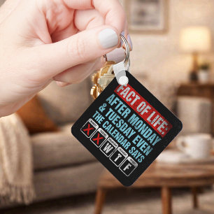 Porte-clés Calendrier Fact of Life dit WTF Humour