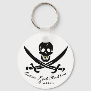 Porte-clés Calico Jack Nassau Pirate Flag Jolly Roger 
