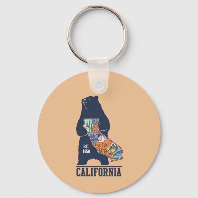 Porte-clés California Bear Golden State (Recto)