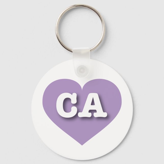 Porte-clés California Lavender Heart - J'aime CA (Recto)