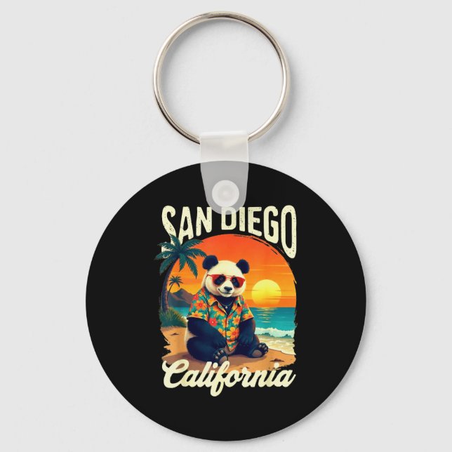 Porte-clés California Panda Zoo San Diego New Year 2025 Famil (Recto)