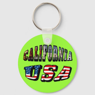 Porte-clés California Picture and USA Flag Text