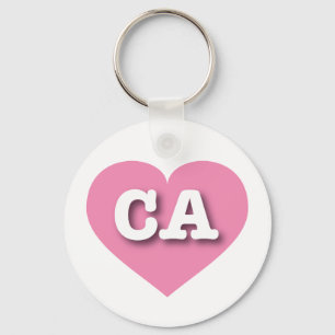 Porte-clés California Pink Heart - J'aime CA