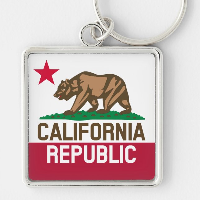 Porte-clés CALIFORNIA REPUBLIC State Flag Fitted Designs (Devant)